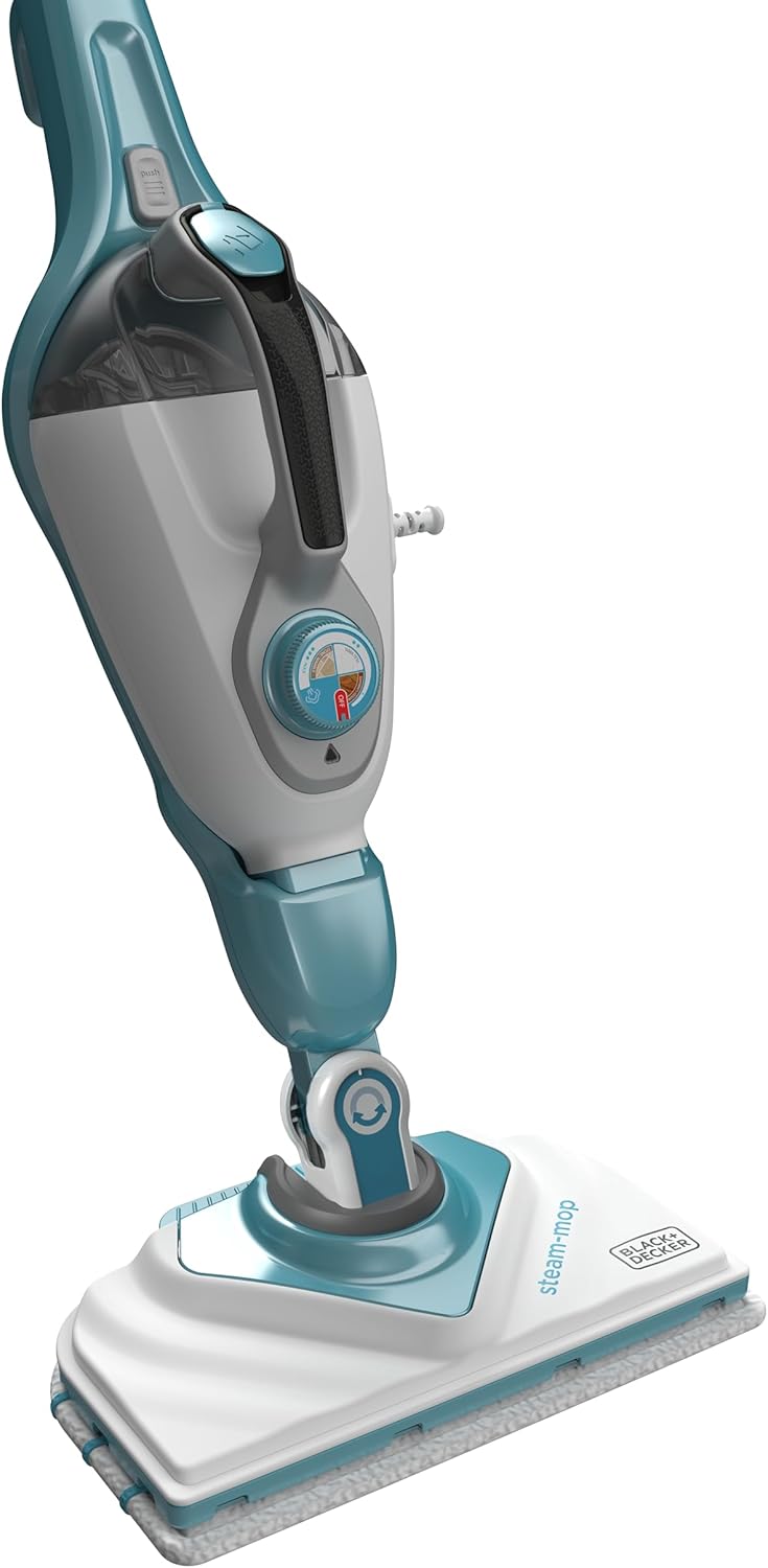 Black+Decker 2-in-1 Dampfbesen/Dampfreiniger Steam-mop BHSM1610DSM (1600 Watt, mit SteaMitt Dampfhan