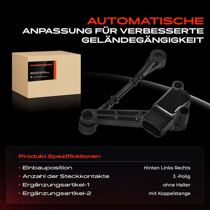 Frankberg 1x Niveausensor Höhensensor Hinten Kompatibel mit Discovery IV L319 LA R-a-n-g-e R-o-v-e-r