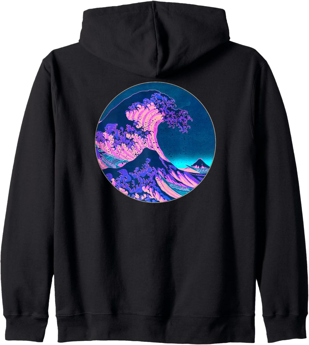 Berühmte Japanische Kunst Grosse Welle Remix Hokusai Stilvoll Kapuzenjacke