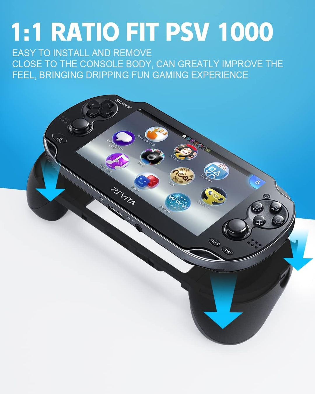 MODJUEGO L2 R2 Trigger Hand Grip Shell Controller Protective Case for Sony PS Vita 1000
