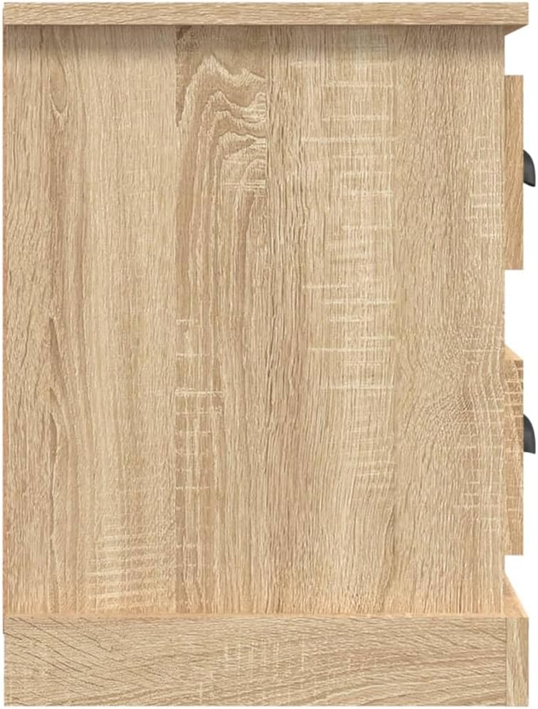 vidaXL TV Schrank, Fernsehtisch mit 2 Schubladen 4 Fächern, Fernsehschrank Lowboard für Wohnzimmer S