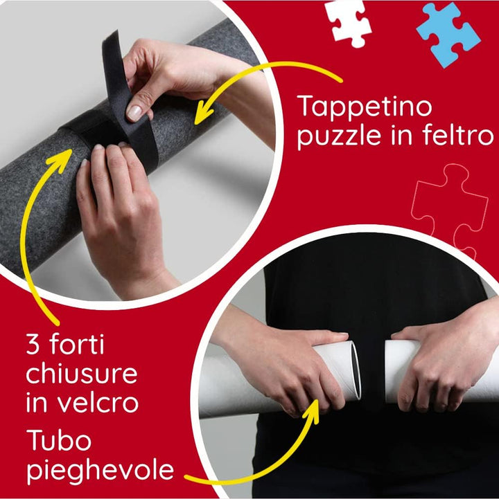 Trefl, 61440 grosse Matte mit Klettverschluss zum Puzzeln, 500 - 6000 Teile, erleichtert Aufbewahrun
