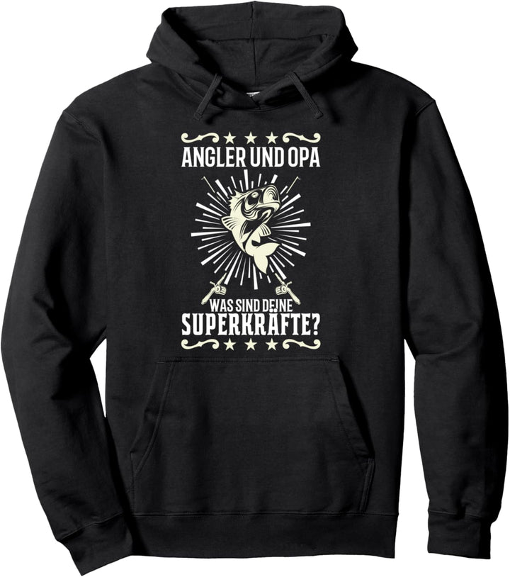 Angeln Opa Angler Geschenk Pullover Hoodie