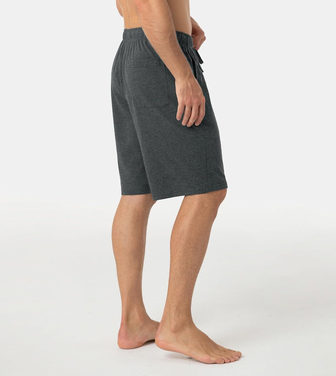 LAPASA Herren Pyjama Shorts mit Taschen, 2er Pack Pyjamahose Schlafshorts Baumwolle Kurze Schlafanzu