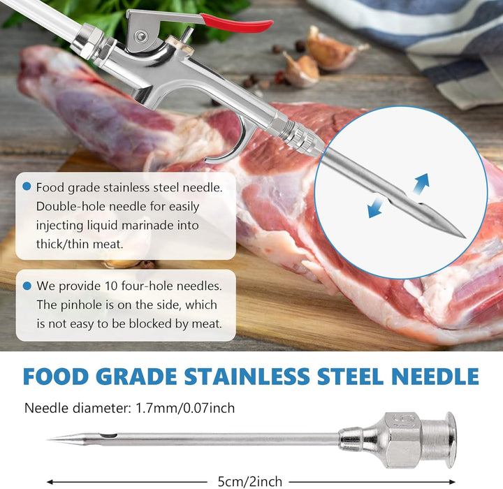 MXBAOHENG Marinierte Spritze Elektrische Kochsalzinjektionspumpe 70W Fleischeinlegemaschine Fleisch