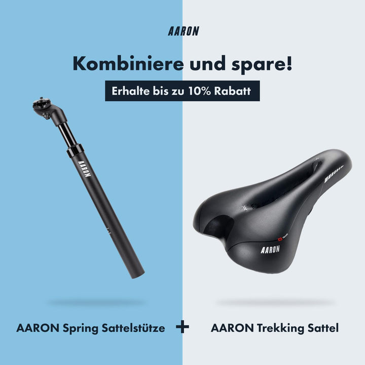 AARON Spring Federsattelstütze mit 27,2, 30,9 oder 31,6 mm Durchmesser - Gefederte Aluminium Sattels