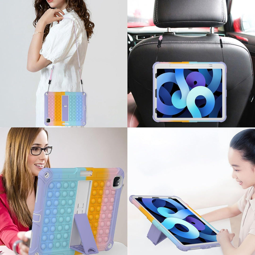 XZC iPad Pro 12.9 Hülle 2022 2021 2020 2018 Stossfeste Push Pop Fidget Hülle für iPad Pro 12.9 6th /