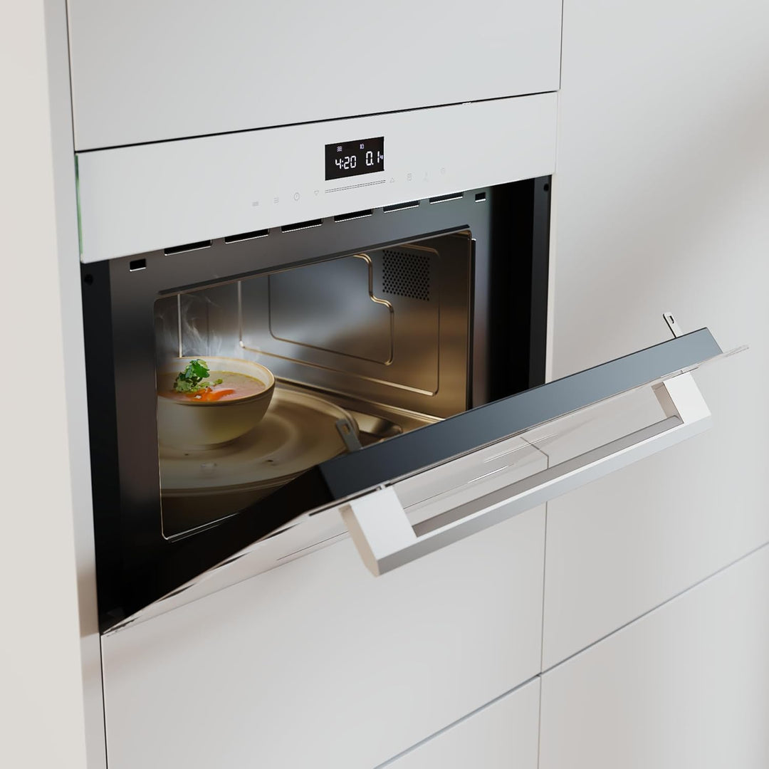 Cecotec Bolero Hexa MW703800 Glasweiss, 1450 W, 34 L Kapazität, Mikrowellenfunktion, Grillmodus, Def