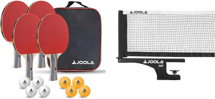 JOOLA Tischtennis-Set Team School Bundle mit Tischtennisnetz Mehrfarbig, Bundle mit Tischtennisnetz