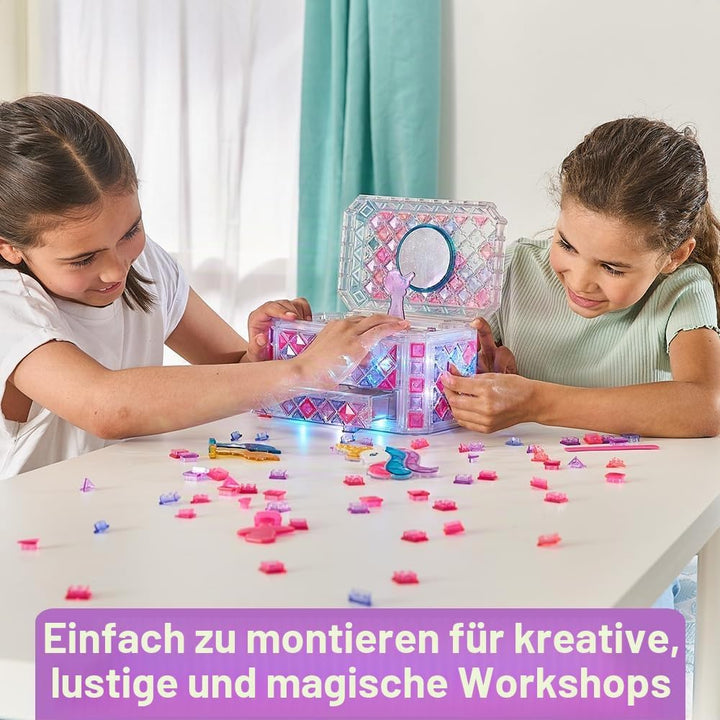 VTech - Mosaic Magic Lights Schmuckschatulle – Mosaik-Set für Kinder – personalisierbare Geheimnisbo