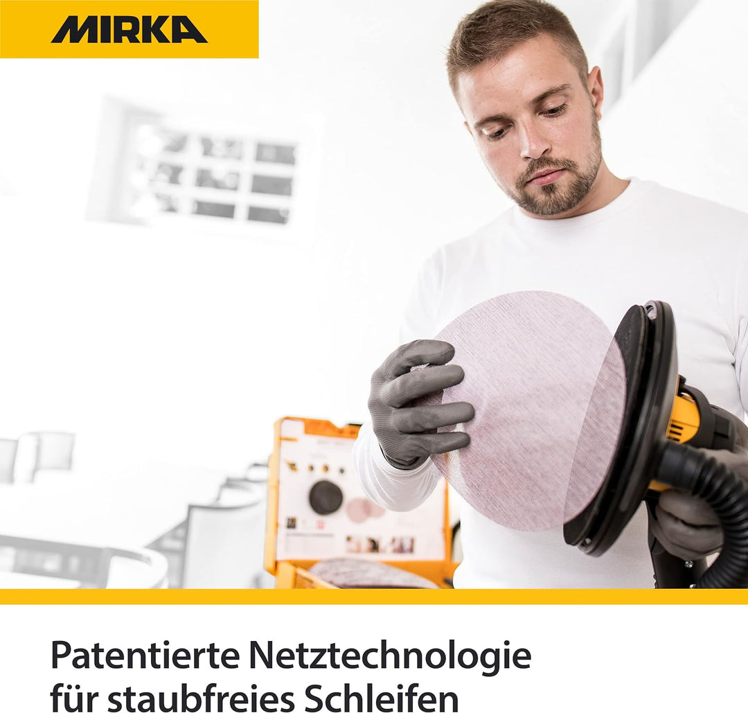 Mirka Abranet® Netz-Schleifscheiben (Ø 225 mm), Profi-Schleifgitter mit P80 Körnung und Klett, für H