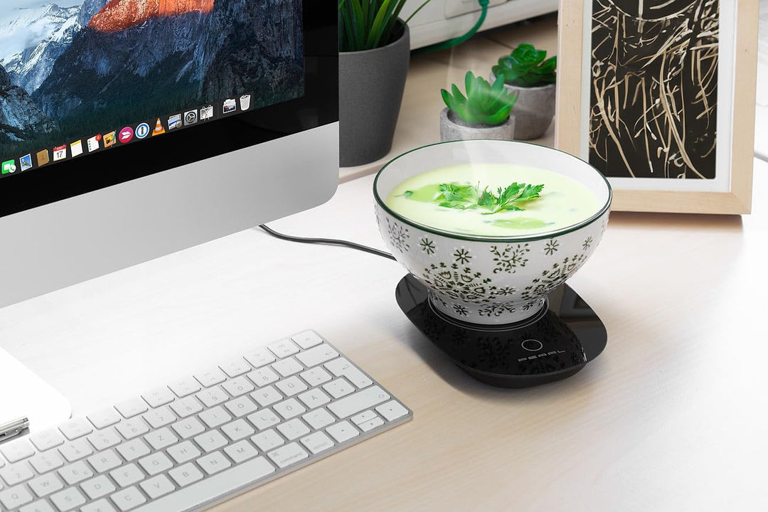 PEARL Heizplatte Tassenwärmer: 4er-Set USB-Tassenwärmer mit Automatik- & Warmhalte-Funktion mit 55 °