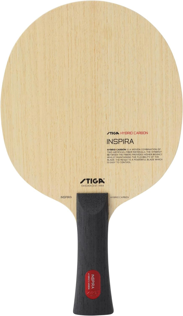 Stiga Tischtennisholz Inspira Hybrid Carbon für perfekten Spin und Starke Angriffe Konkav, Konkav
