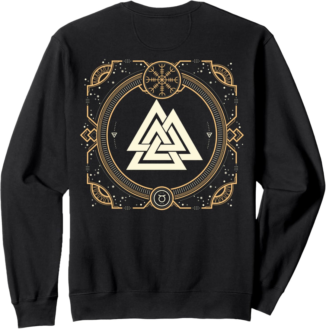 Magische Wikinger Symbole - Valknut & Aegishjalmur (on back) Sweatshirt