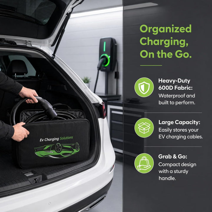 Aufbewahrungstasche für Elektroauto Ladegerät, Ladekabel Tasche Elektroauto, Tragbare EV Kabeltasche