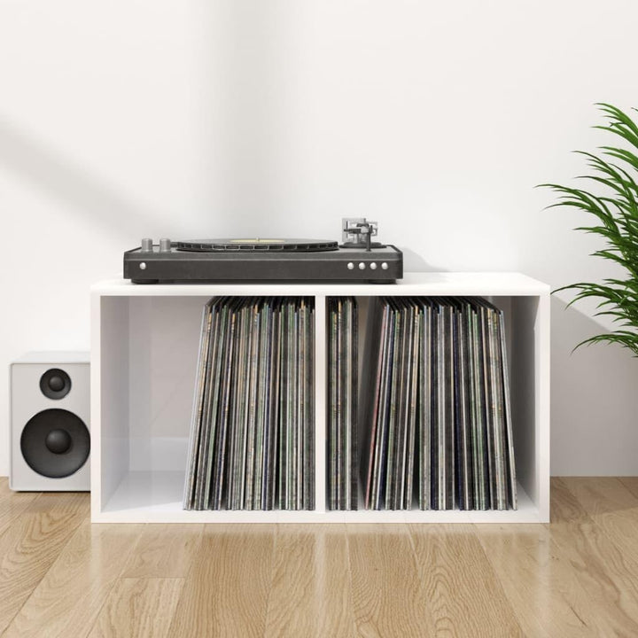 vidaXL Vinyl Aufbewahrungsbox mit 2 Fächern Box Aufbewahrung Kasten LP Schallplatten Sammlung Regal