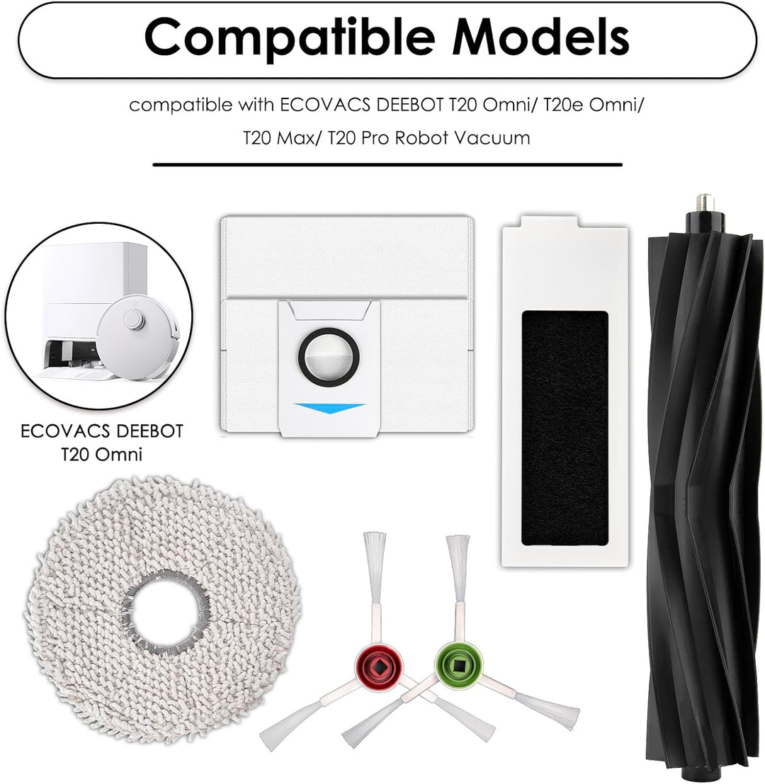 (22 Stück) T20 Omni-Ersatzteilset für Den ECOVACS DEEBOT T20 Omni/ T20e Omni/ T20 Max/ T20 Pro Saugr