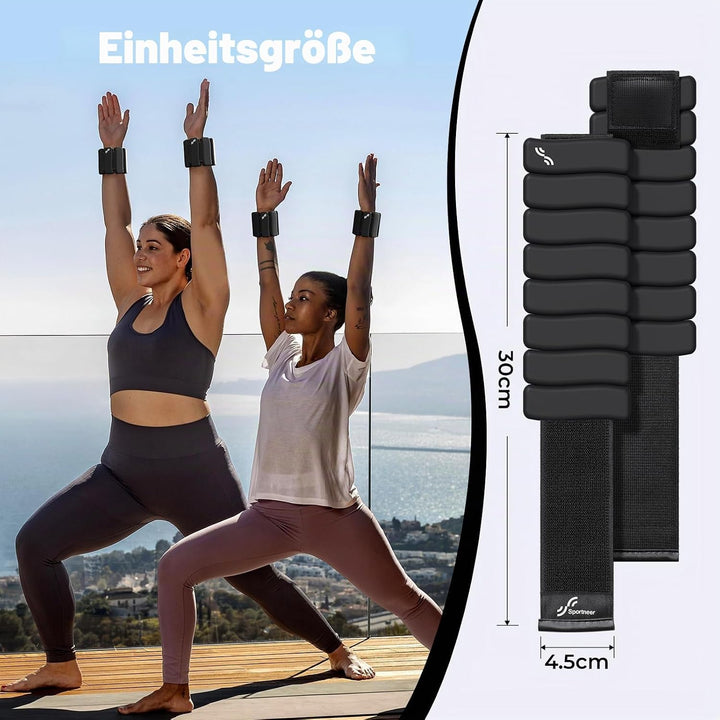 Sportneer tragbare Gewichtsmanschetten – 2er-Set (Jeweils 1 kg) für Damen und Herren, modisches knöc