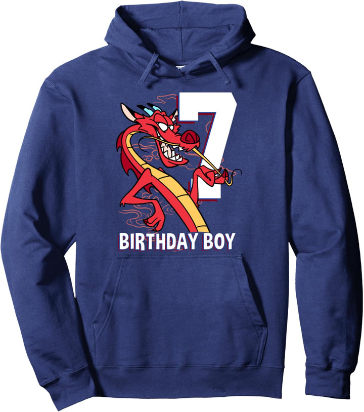 Disney Mulan 7th Birthday Boy Mushu Portrait Pullover Hoodie
