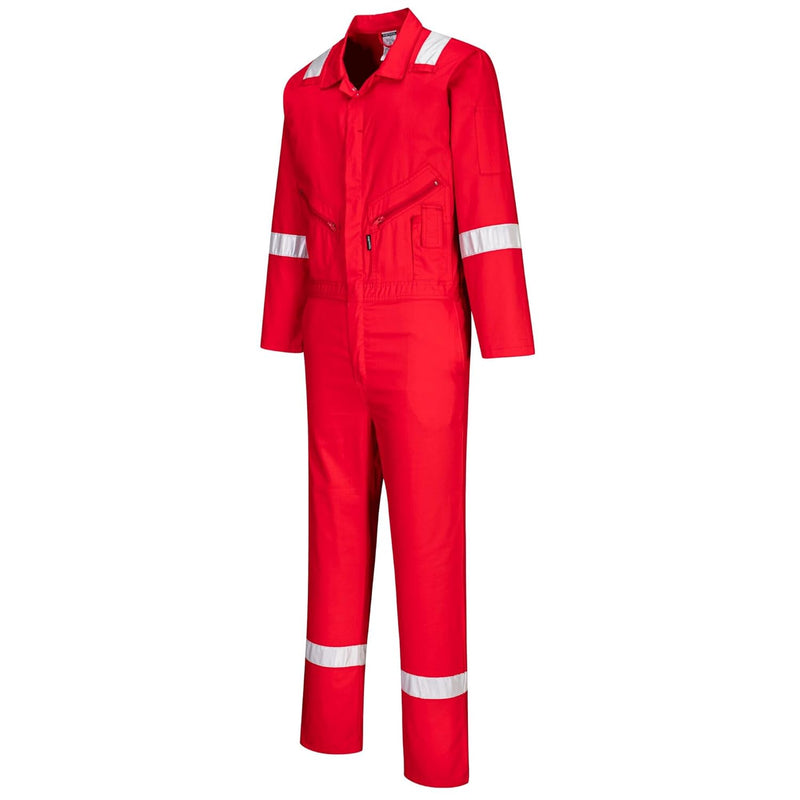 Portwest Iona Baumwoll Overall, Grösse: XL, Farbe: Rot, C814RERXL Rot XL, Rot XL