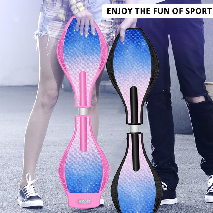 ERNAN Waveboard- Compact Lightweight Caster Board Kids/Teens. Waveboard Kinder Street Surfen Caster