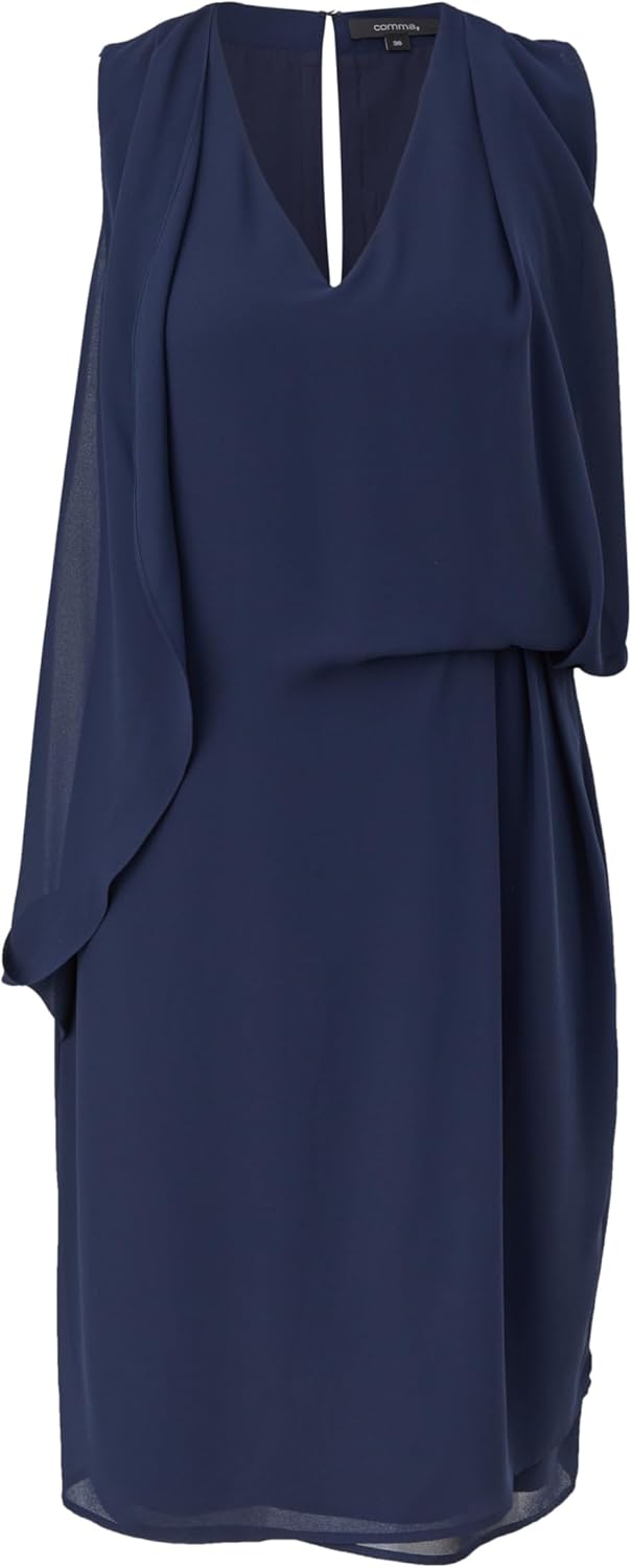 comma Kleid kurz besondere Anlässe 36 5876 Tiefblau, 36 5876 Tiefblau