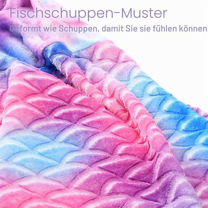 Catalonia Classy Meerjungfrauen Decke Mädchen Kinder 155x50CM, Meerjungfrauenflosse Kinder Mädchen M