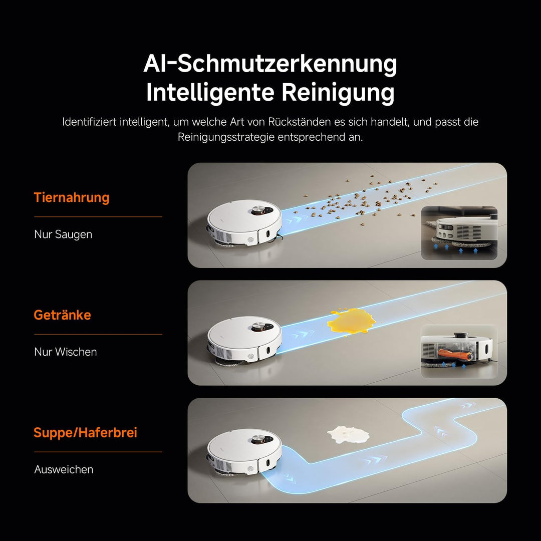 XIAOMI Robot Vacuum 5 Pro Saugroboter mit Wischfunktion, 20.000Pa, Ausfahrbarer Mopp &amp; Seitenbürste,