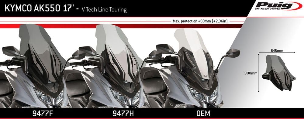 Puig WINDSCHUTZSCHEIBE V-TECH LINE TOURING AHUMADO CLARO, AHUMADO CLARO