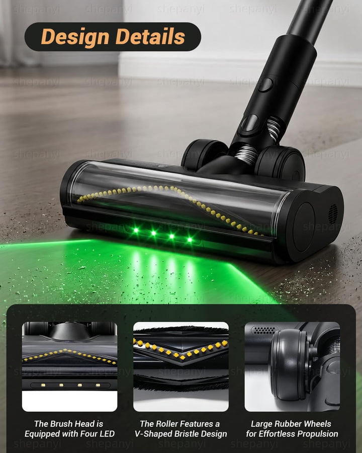 Neu verbesserte Grüner LED Light Bodenbürste Kompatibel für Dreame Z30 R20 T20 T30 R30 Z10,Z20 V12 V