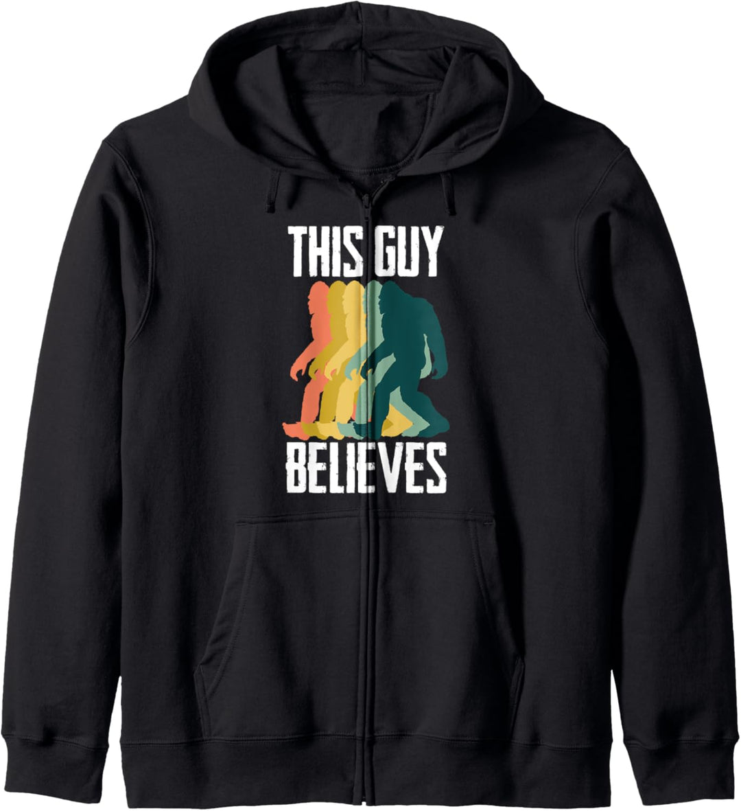 Bigfoot Believe Retro Pop Art Kapuzenjacke