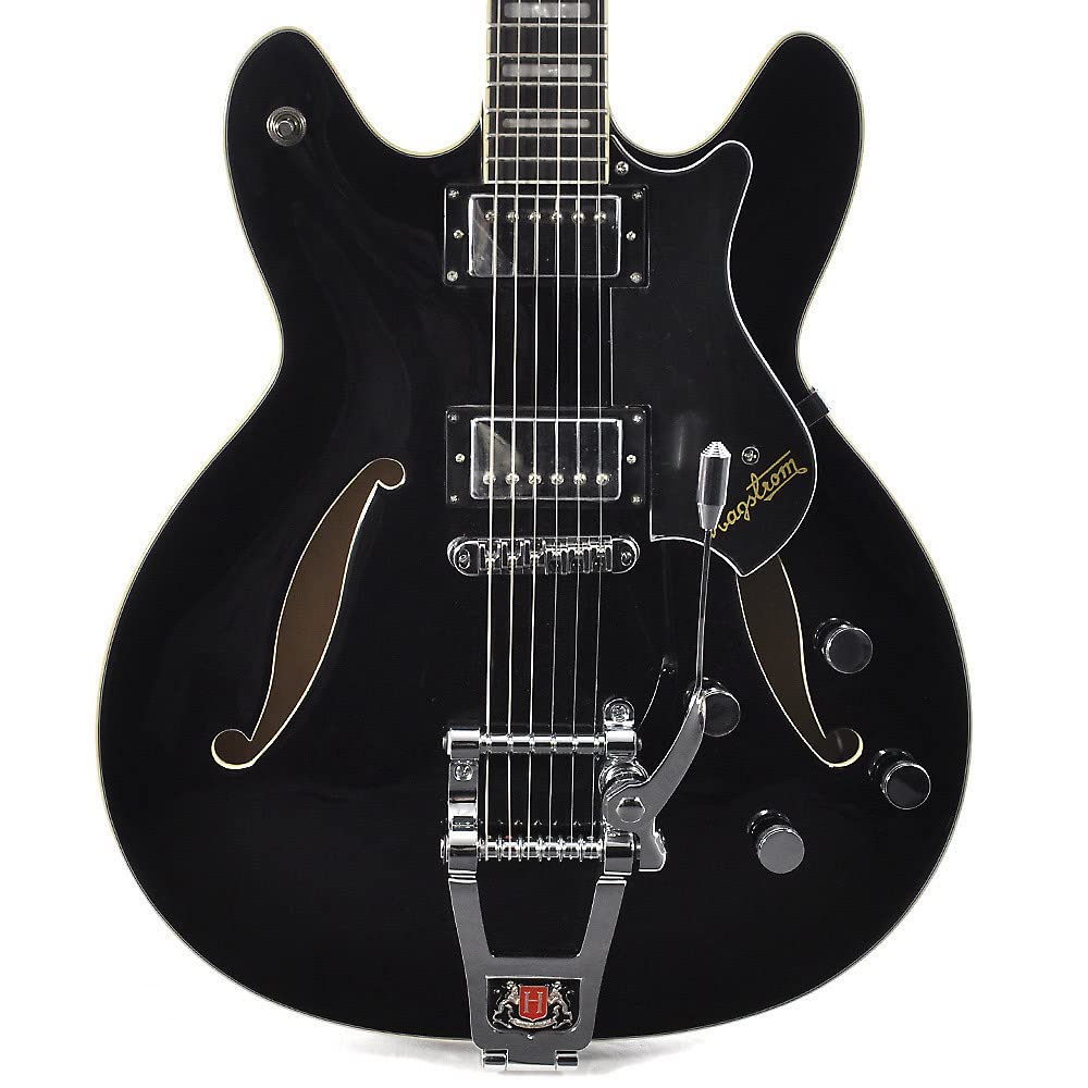 Hagstorm Tremar Viking Deluxe E-Gitarre, Schwarz