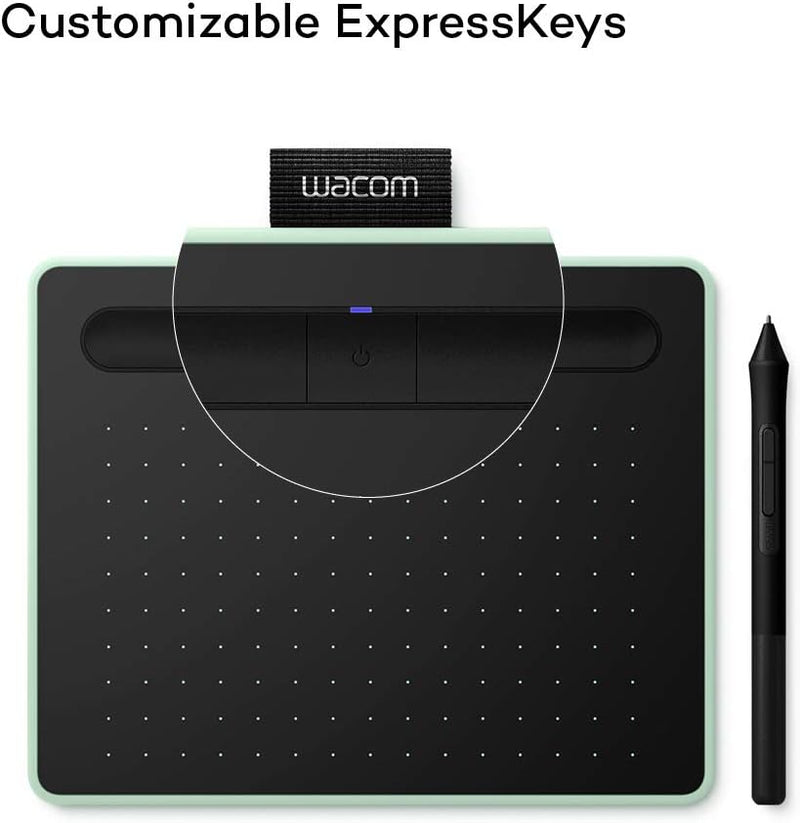 Wacom Intuos S pistazie Stift-Tablett-Mobiles Zeichentablett (zum Malen & Fotobearbeitung mit drucke