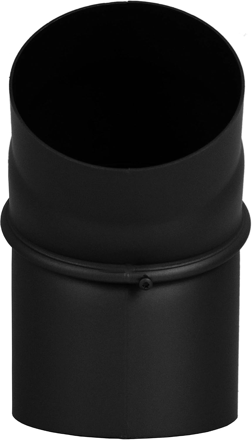 LANZZAS Ofenrohr Bogen 0-45° Grad verstellbar, im Durchmesser, DN Ø 150 mm, Farbe: schwarz-metallic