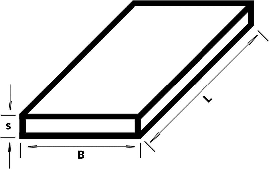 Aluminium Platte | Stärke: 15mm (1,5cm) | BxL 150x1200mm (15x120cm) Zuschnitt