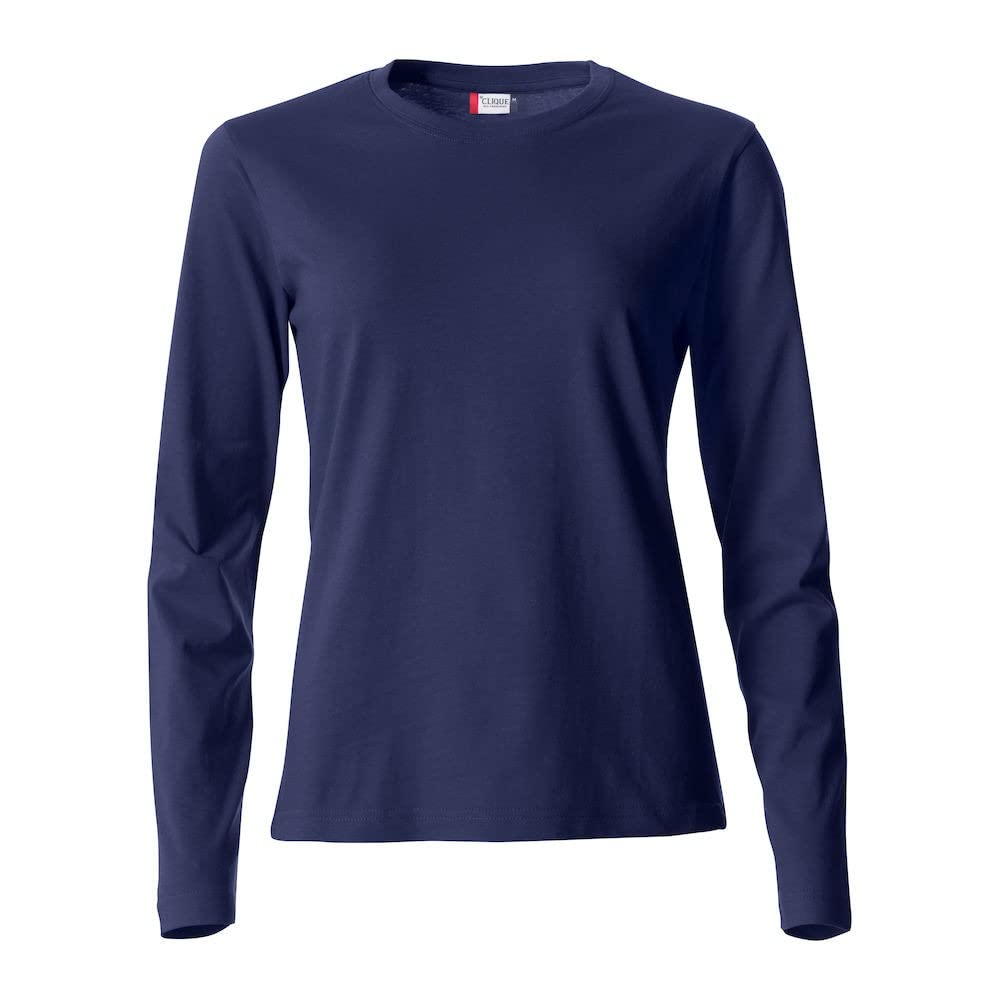 Clique - Langarm-T-Shirt mit Rundhalsausschnitt für Damen Basic-T L/S Damen aus Baumwolljersey in Sl