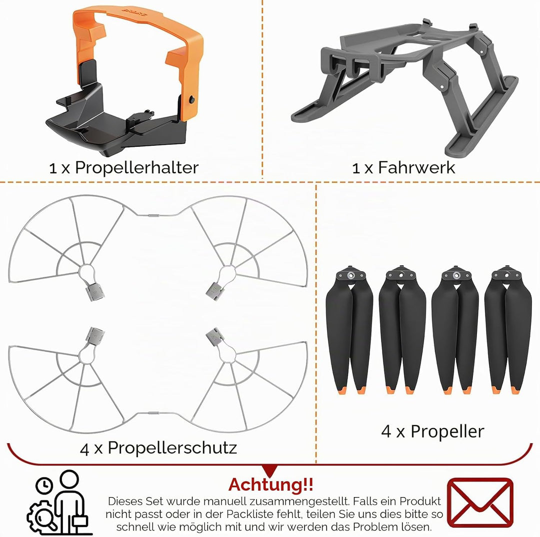 Air 3S Propeller – mit Blattschutz Propellerhalter Propeller Fixierer Faltbaren Landefüsse Fahrwerk