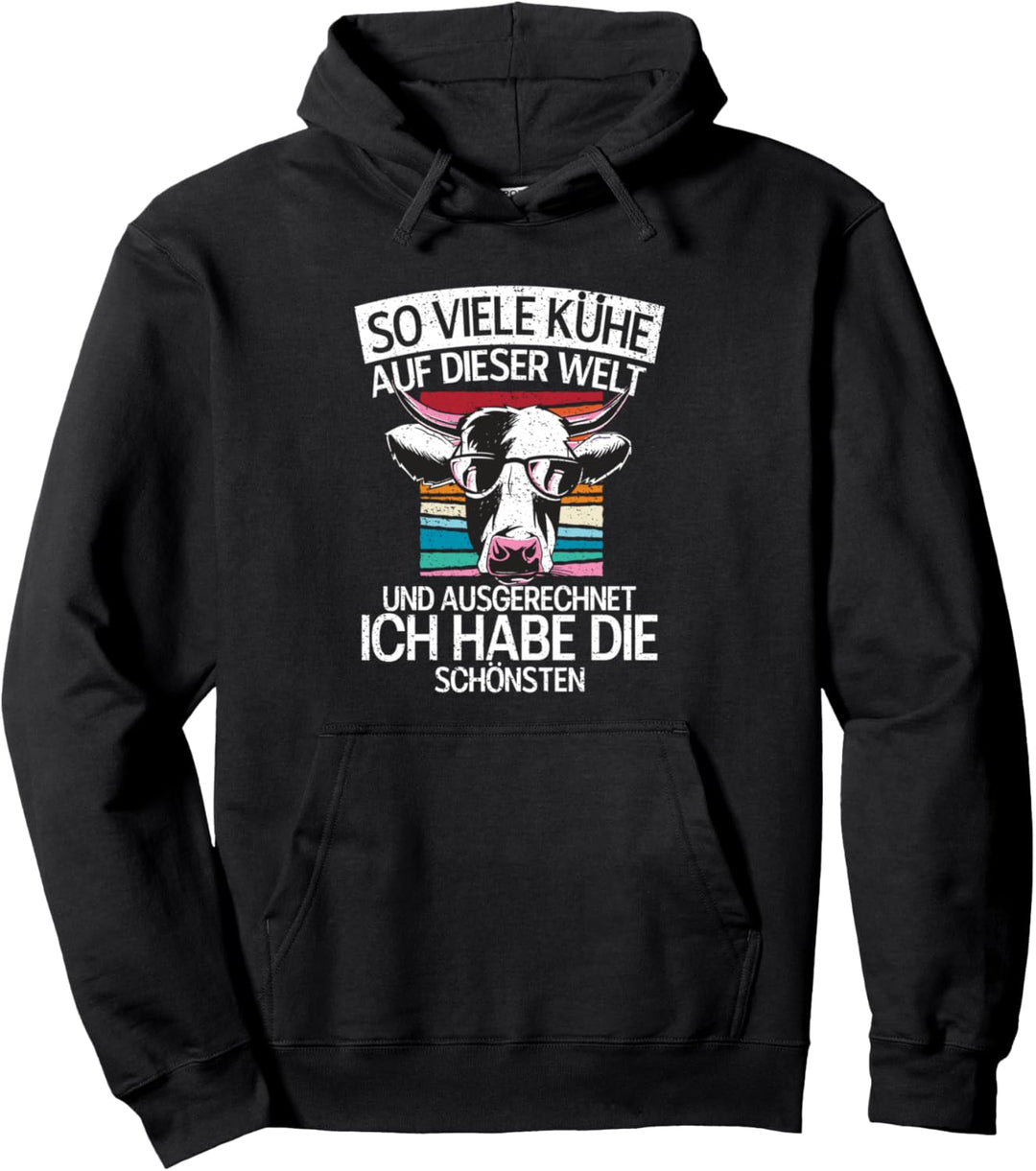 Landwirt Kuh mit lustigem Spruch - So viele Kühe Pullover Hoodie