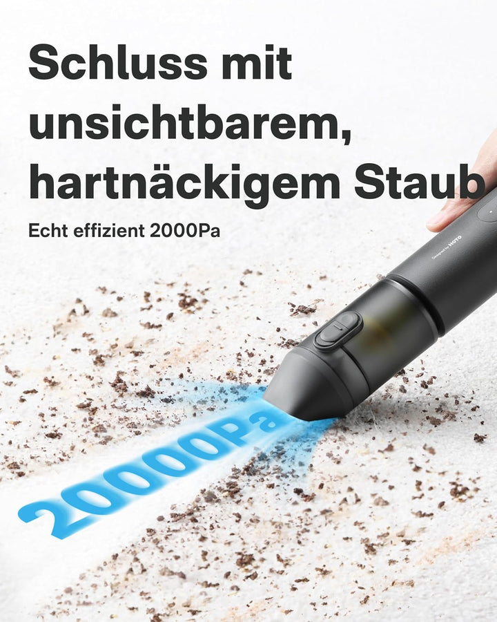 HOTO Handstaubsauger Auto, 4-in-1-Akku-Staubstaubsauger mit 20000Pa Starker Saugkraft, Elektrischer
