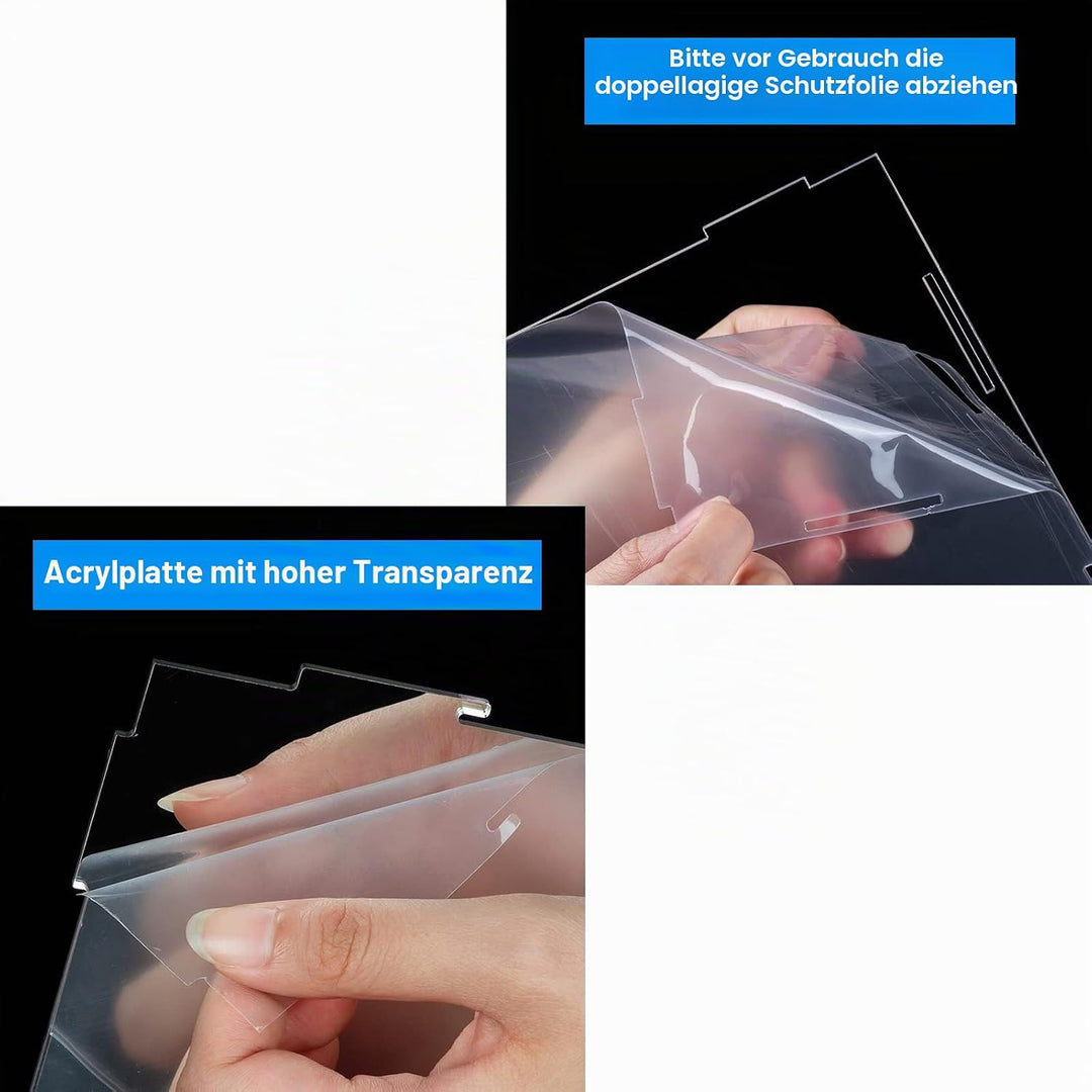 Ecoseao Acyrlic durchsichtige Display Box, mit Spiegelmontage Arbeitsplatten Würfel für Sammlerstück