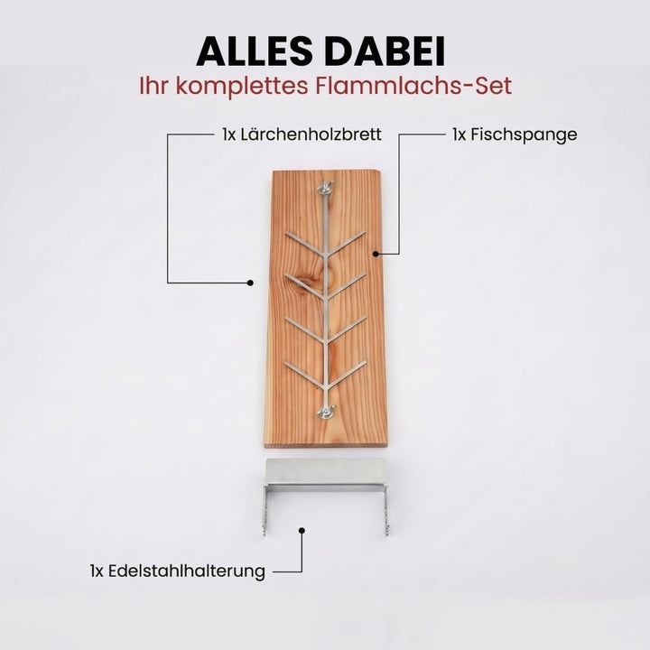 Flammlachsbrett 2er Set Lärche für die Feuerschale und den Kugelgrill Lärche 2er Set, Lärche 2e