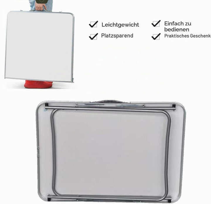 Tragbar Klapptisch Aluminium, Campingtisch Flatbar für Balkon Terrasse Picknick, Esstisch Bürotisch