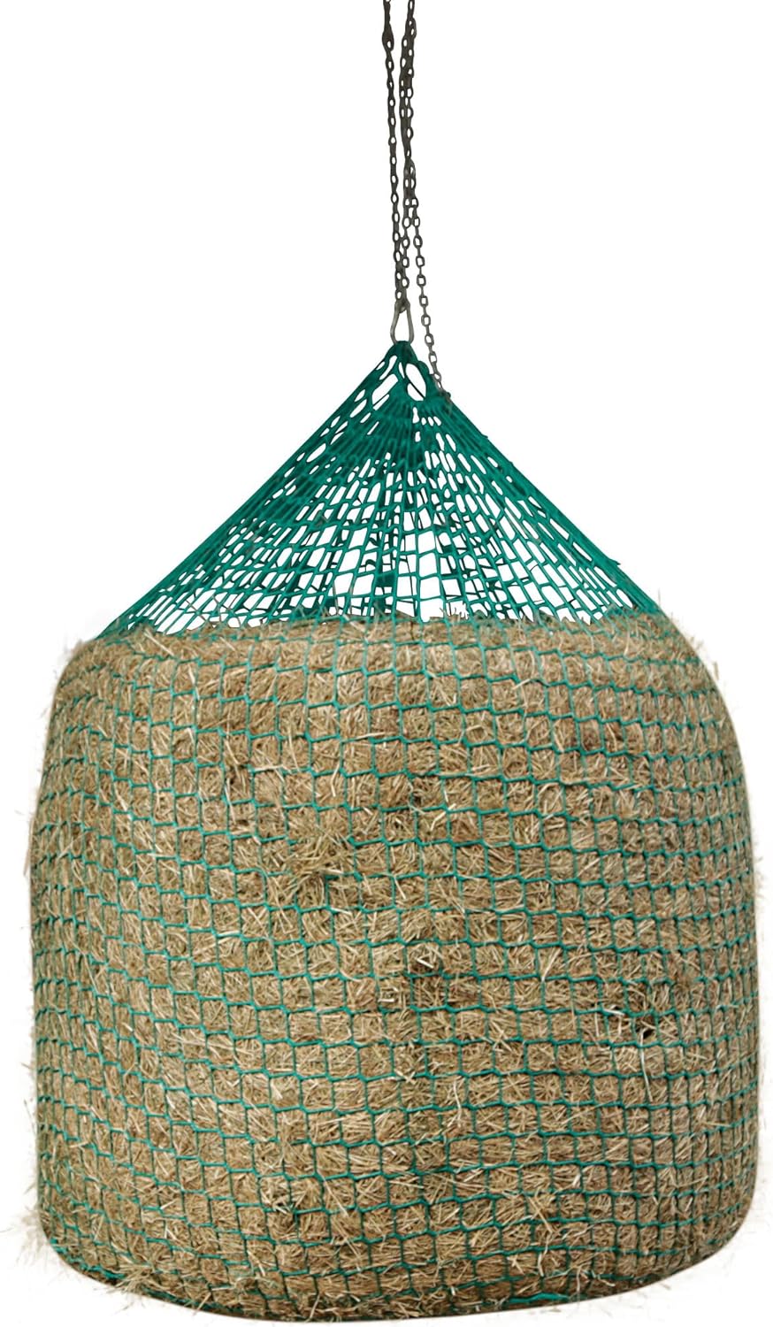 Kerbl Heunetz für Rundballen zum Aufhängen (Maschenweite 4,5 x 4,5 cm, ø 150 cm/Höhe 180 cm, Farbe g