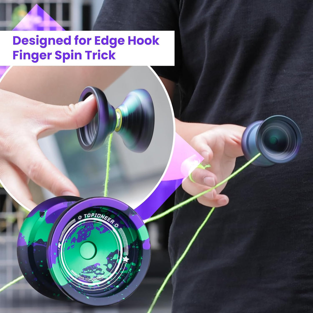MAGICYOYO Reaktionsfähiges JoJo für Kinder, Pro JoJo V12 Finger Spin Yoyo für Tricks, Unreaktionsfäh