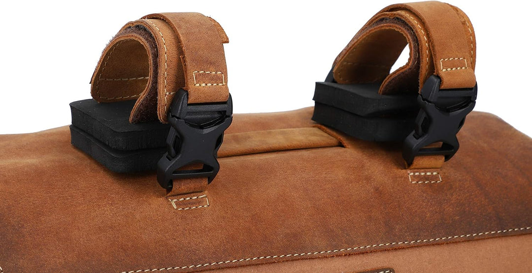 Gusti Lenkertasche Leder - Pedro D. Damen und Herren Fahrradtasche mit Befestigung Kuriertasche Lenk