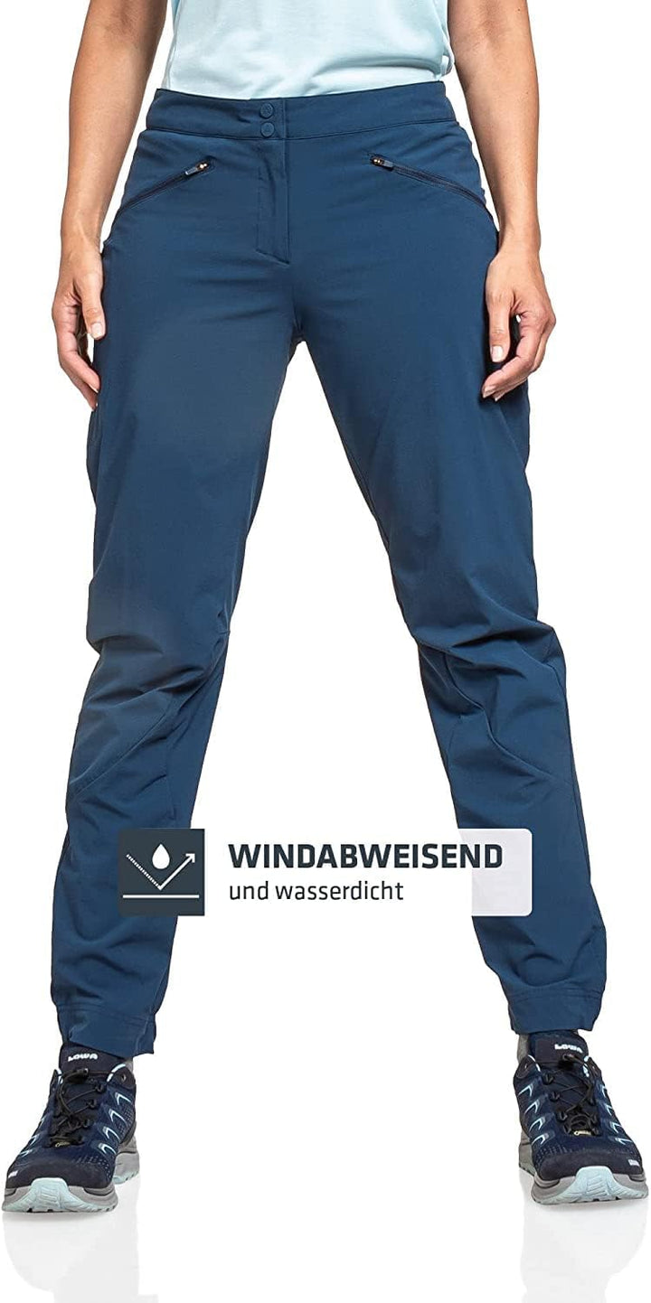 Schöffel Damen Pants Hestad L, robuste, schnell trocknende Outdoor Hose, Damen Hose mit bequemer Pas