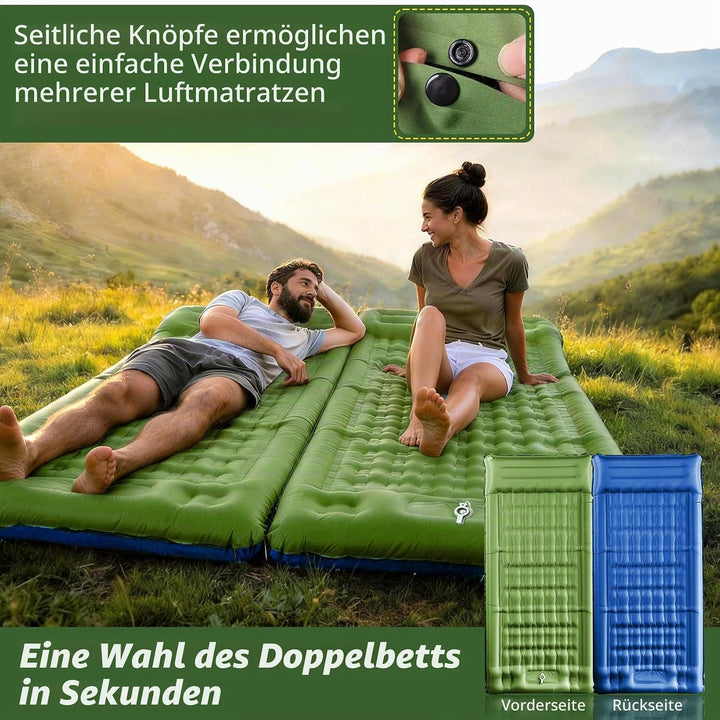 InnoMast Aufblasbare Isomatte 83CM Ultrabreit (Fusspumpe),13CM Verdicktes Camping Luftmatratze, Aufb