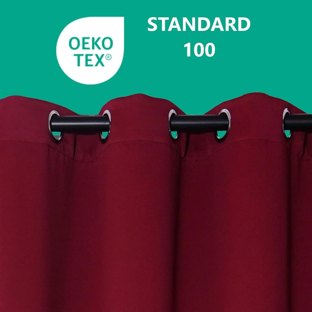 PremiumShop321 2er Pack Verdunklungsvorhang Gardinen mit Ösen, Blickdicht 140x245 cm Vorhang Verdunk