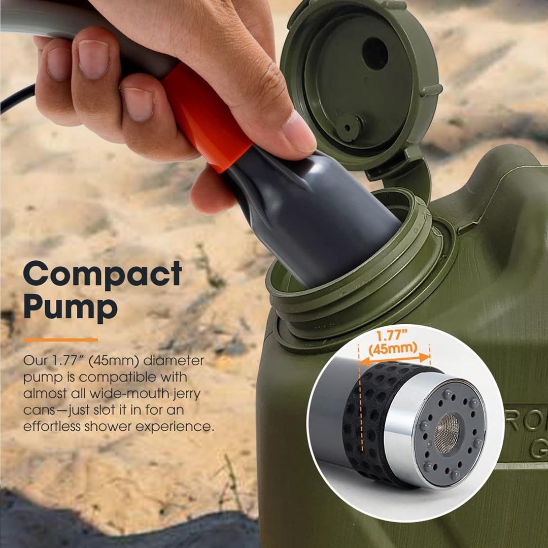 Zooma Tragbare Duschen Camping Dusche, Campingdusche mit Tauchpumpe, Tragbar Outdoor Dusche Wasserpu