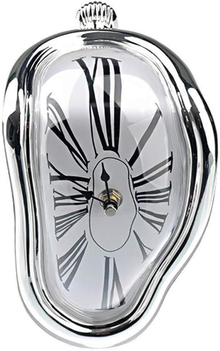 Nicoone Schmelzende Uhr,Lautlos Salvador Dali Uhr,Tischuhren Modern Schmelzende Uhr Deko für dekorat